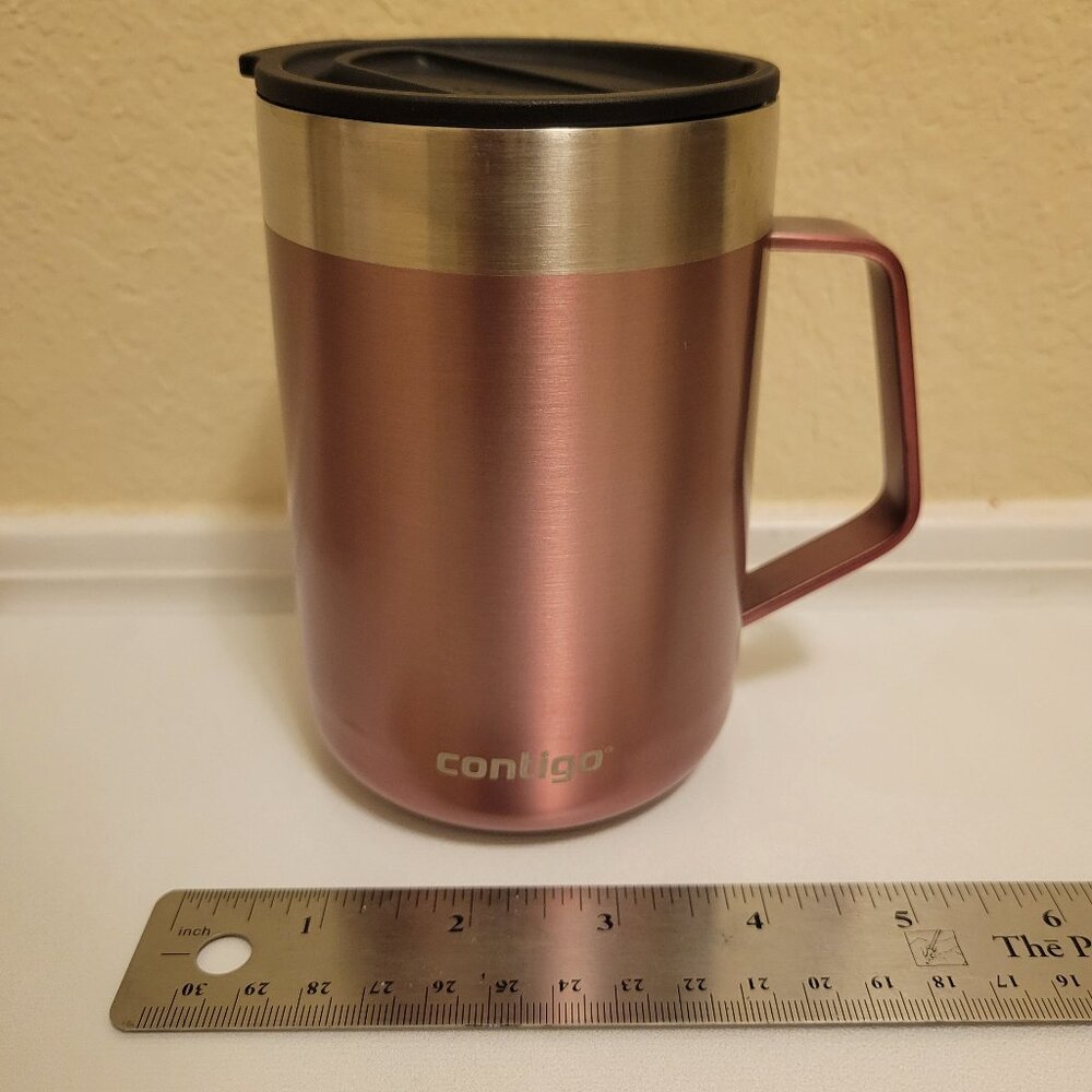 Pink Contigo Insulated Stainless Steel Mug with Handle